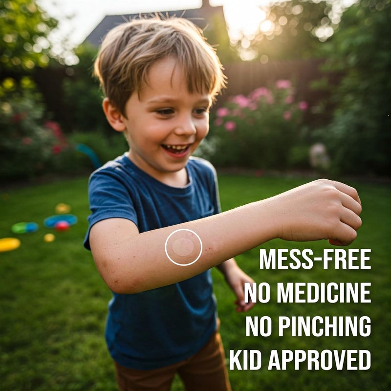 quitch Bug Bite Patches 3x27ct, Natural Itch Relief Stickers for Kids & Baby, Anti-Itch Cream Alternative, Mosquito bite Treatment, Summer Travel & Camp Essentials, Soothing After bite Patches - Image 4